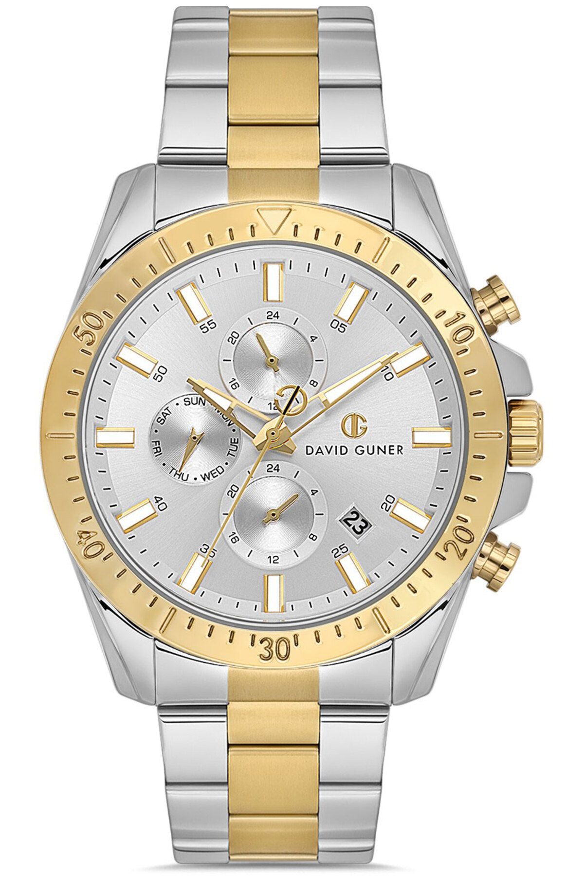 DAVID GUNER DAVİD GÜNER ERKEK KOL SAATİ DG-8737GA-D1 46 MM METAL-GOLD