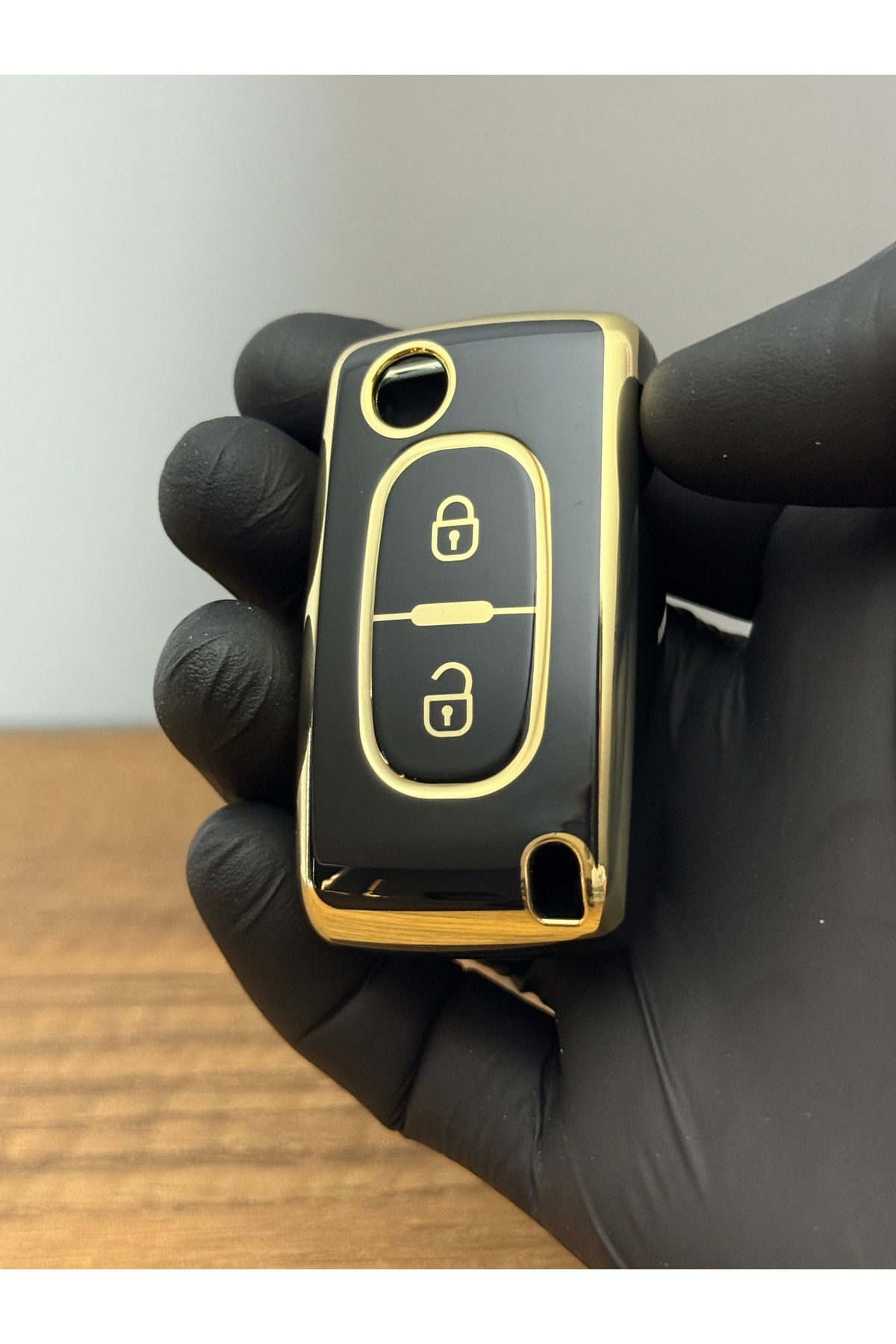 Mavi Keys Peugeot Partner 307 207 308 5008 Citroën Berlingo C2 C3 C4 2 Düğmeli Silikon Kumanda Kılıf Siyah