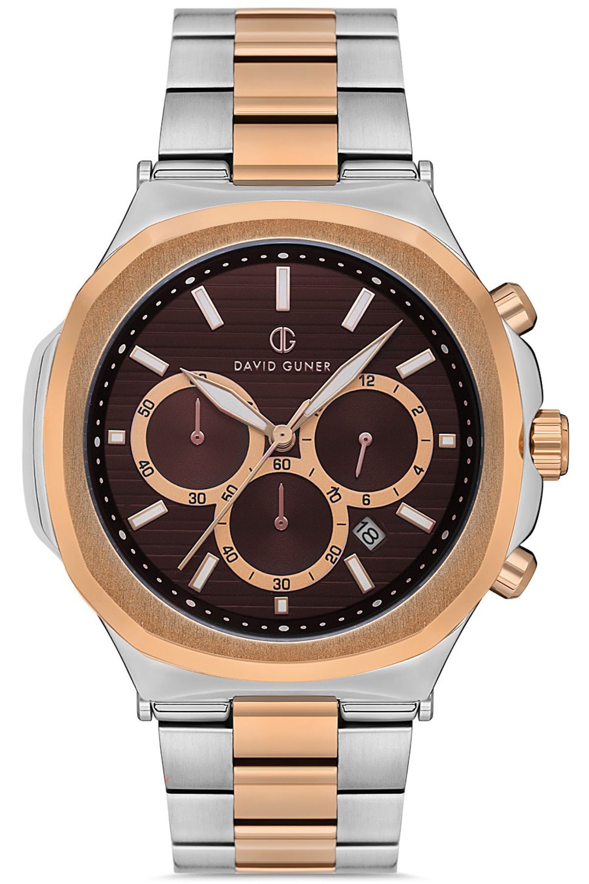 DAVID GUNER DAVİD GÜNER ERKEK KOL SAATİ DG-8522GA-E6 45 MM metal-rose