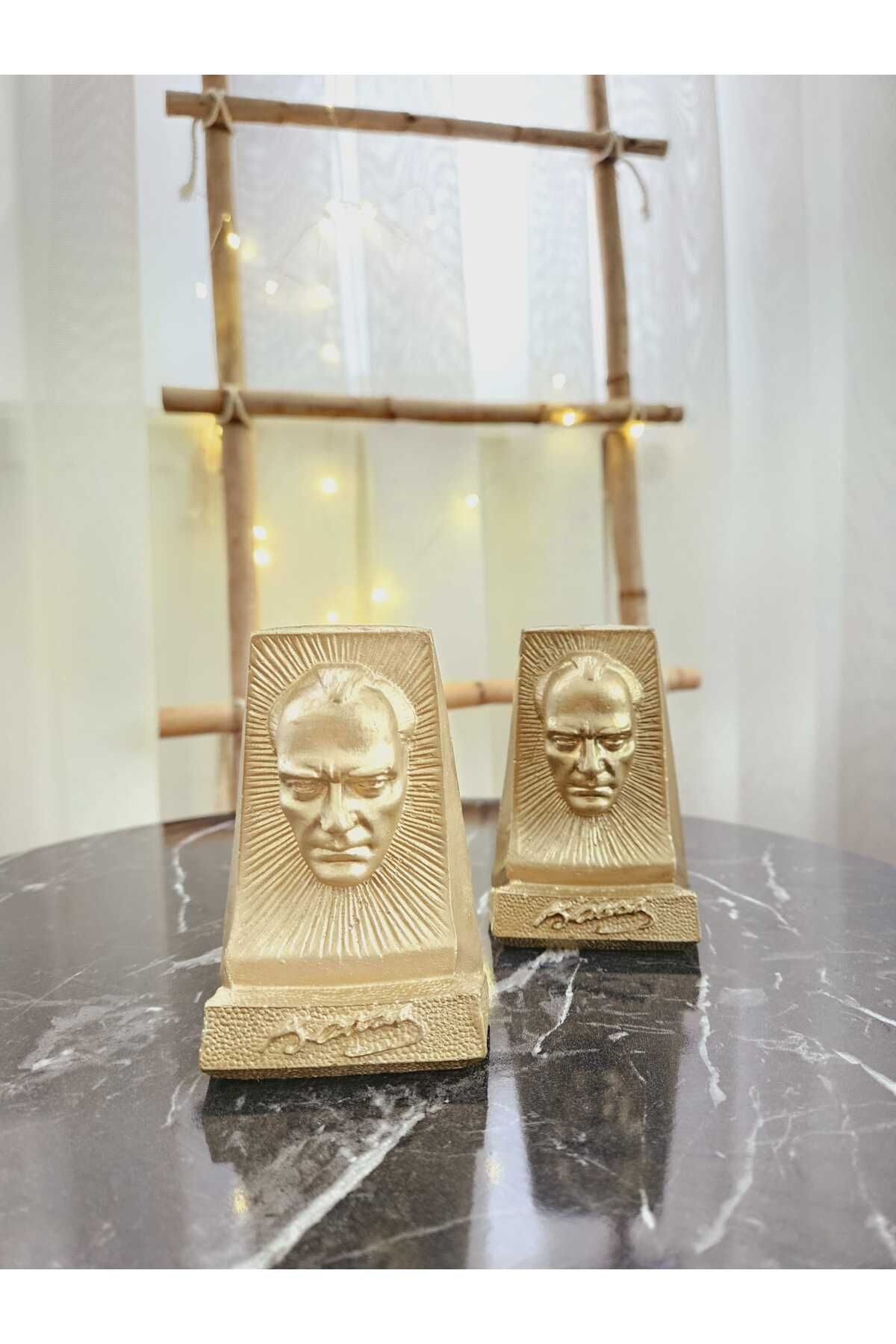 SerenityHaven Atatürk Büstü Gold Detaylı