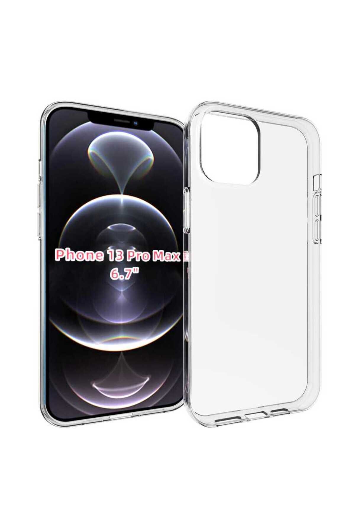 YTSGLOBAL iPhone 13 Pro Max Uyumlu YTSG Süper Silikon Kılıf-Renksiz