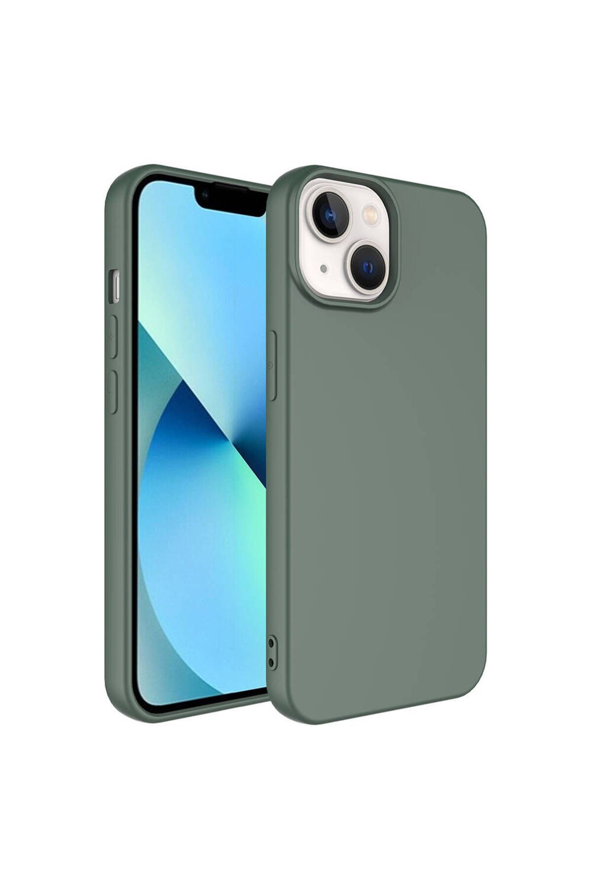 YTSGLOBAL iPhone 14 Kılıf YTSG LSR Lansman Kapak - Koyu Yeşil