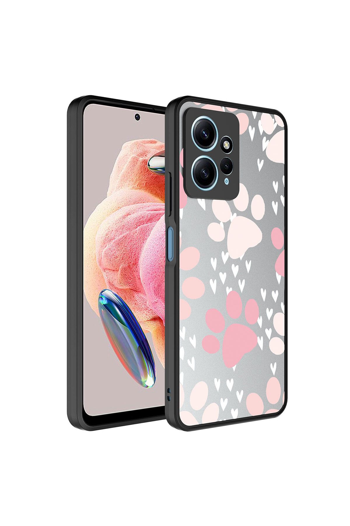 YTSGLOBAL Redmi Note 12 4G Kılıf Aynalı Desenli Kamera Korumalı Parlak YTSG Mirror Kapak - Pati