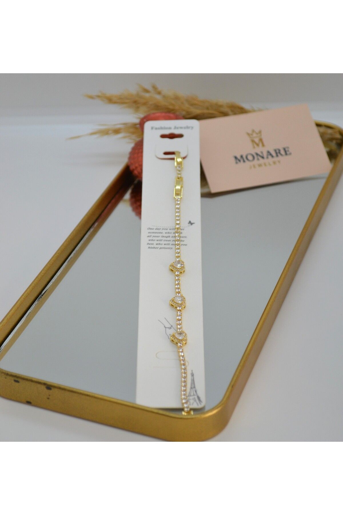 MONARE JEWELRY Monare Kadın Çelik Bileklik Kararmaz Suya Dayanıklı Antialerjik