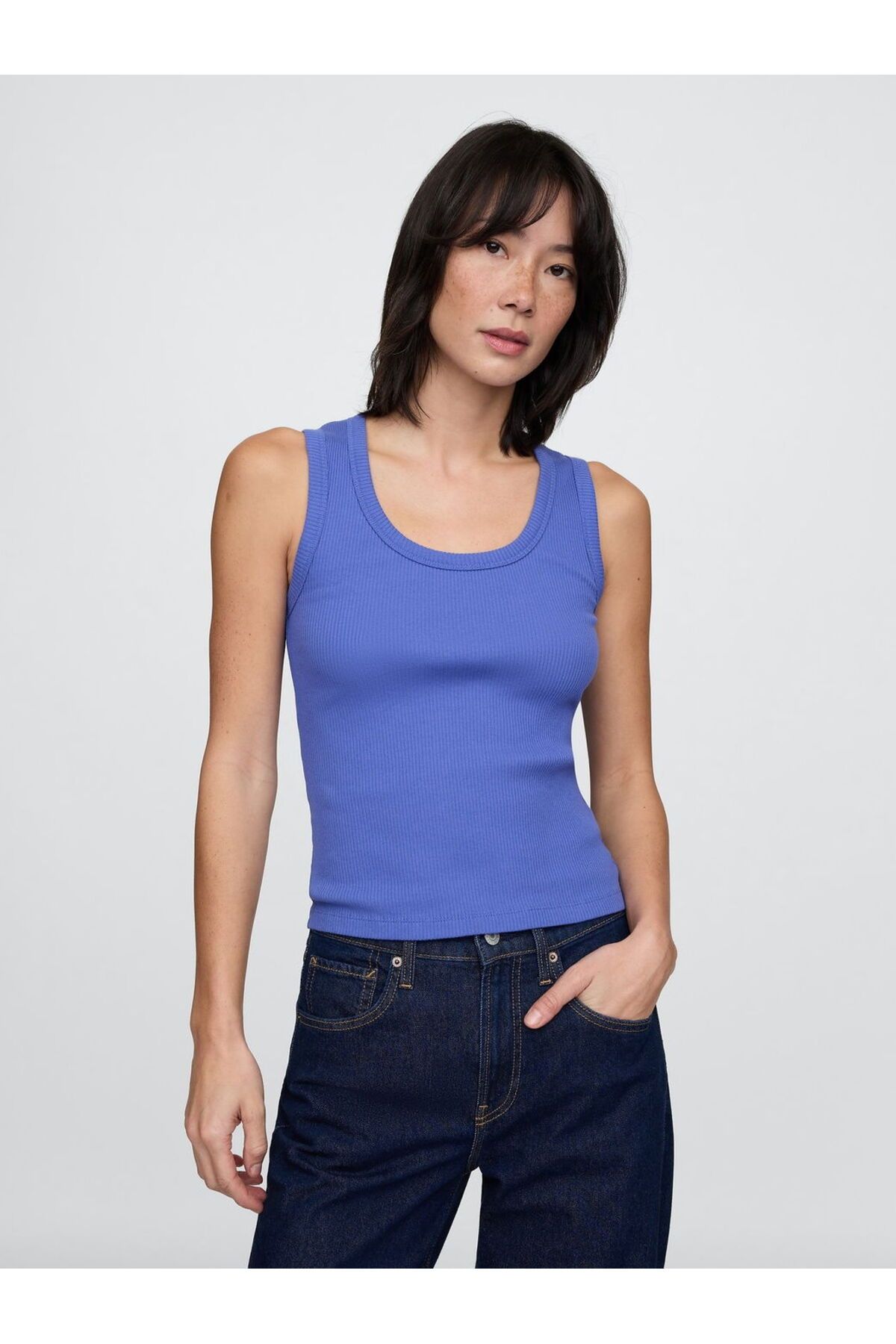 GAP Rib Scoop Tank Top