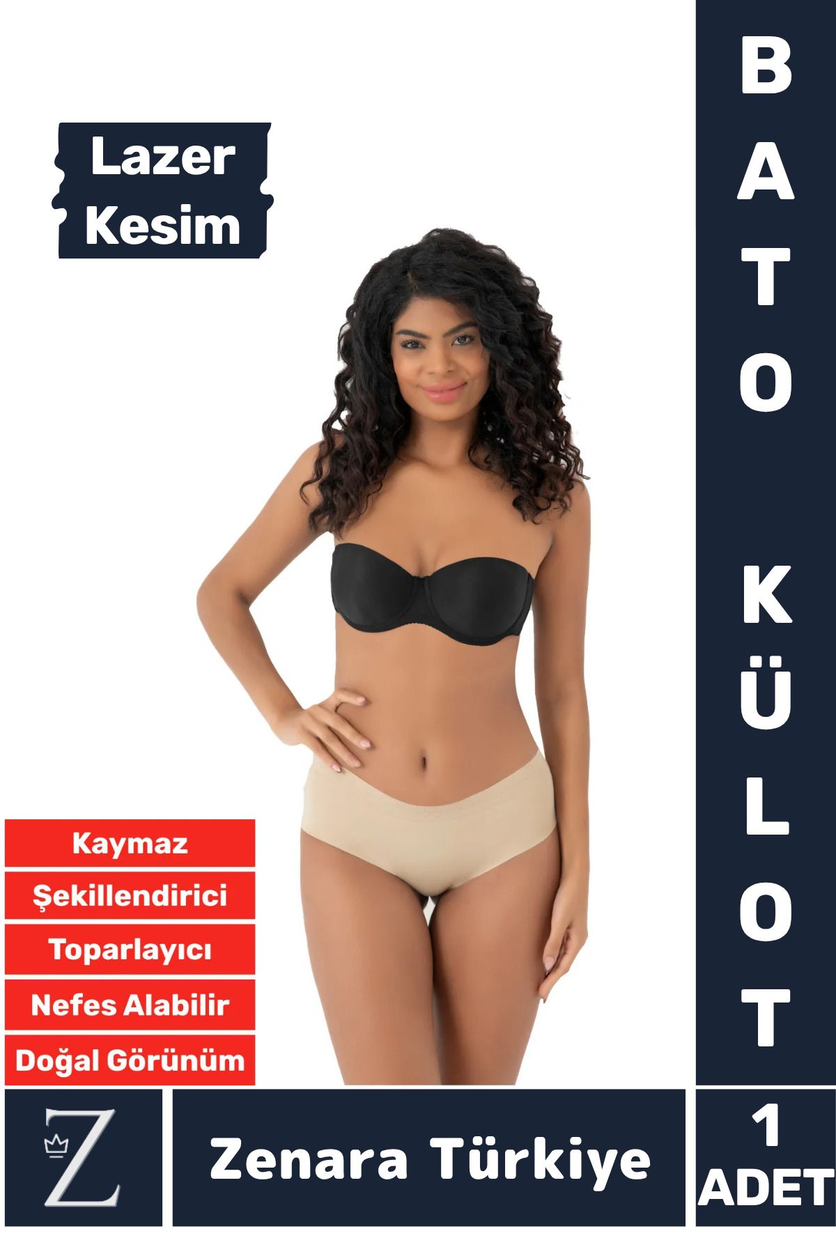 Zenara Gündelik İz Göstermez Vücut Sıkılaştıran İncelten Toparlayan Lazer Kesim Dikişsiz Bato Külot Korse