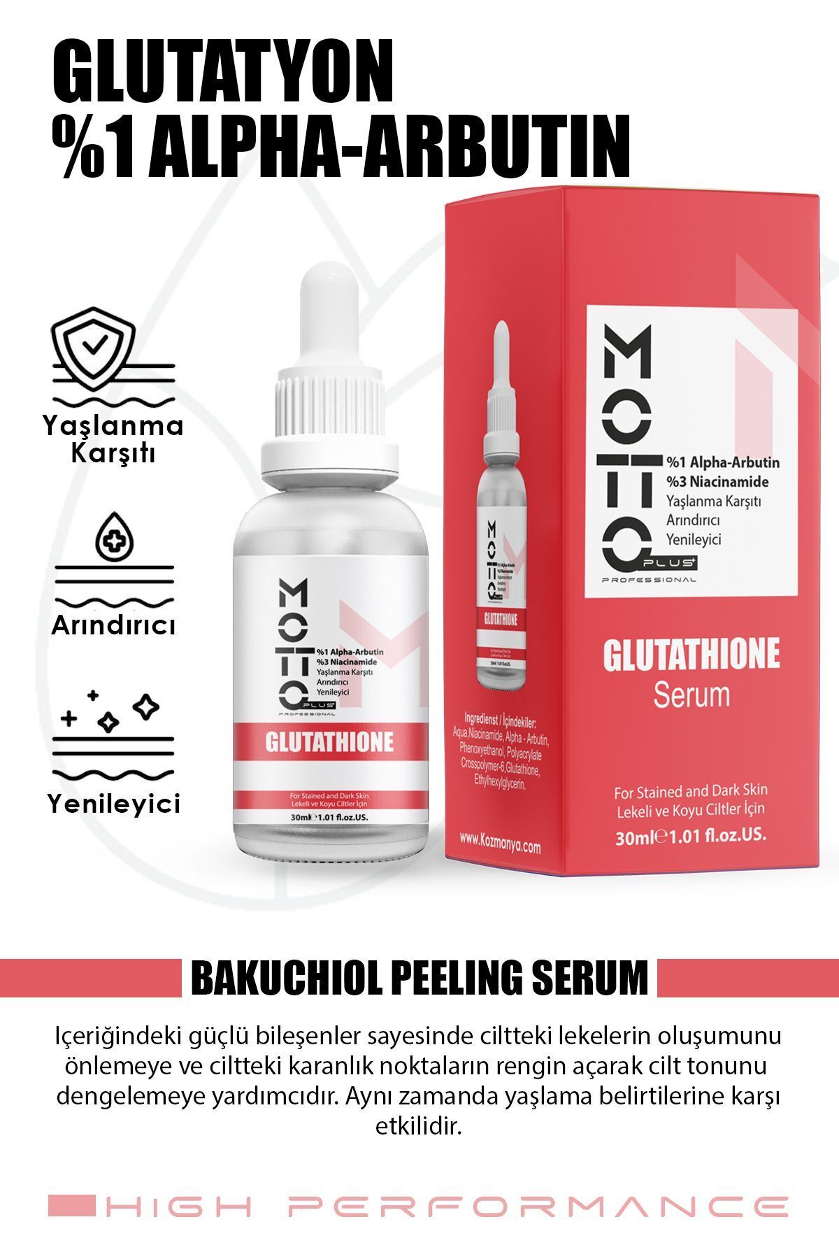 Glutatyon %1 Alpha-arbutin Ve %3 Niacinamide Üst Düzey Arındırıcı Yaşlanma K — TYCWD8N13N171782994952943 — تصویر 2 از 3