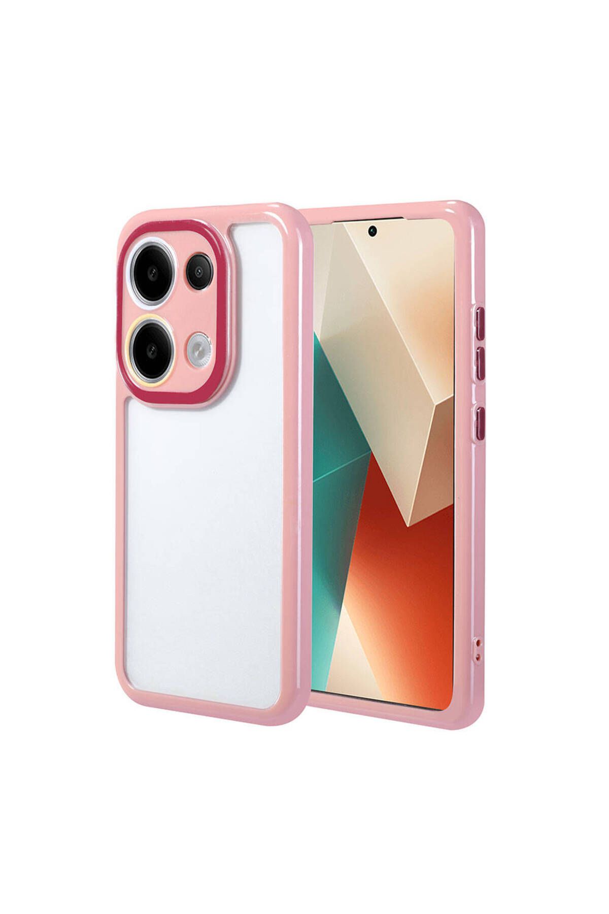 YTSGLOBAL Xiaomi Redmi Note 13 4G Kılıf Kamera Korumalı Renkli Kenar ve Çerçeve Tasarımlı YTSG Vitamin Kapak-M