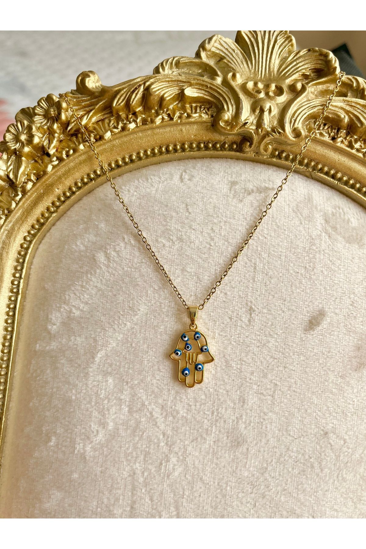 SİRİUS 316L Çelik Nazar Hamsa Kolye