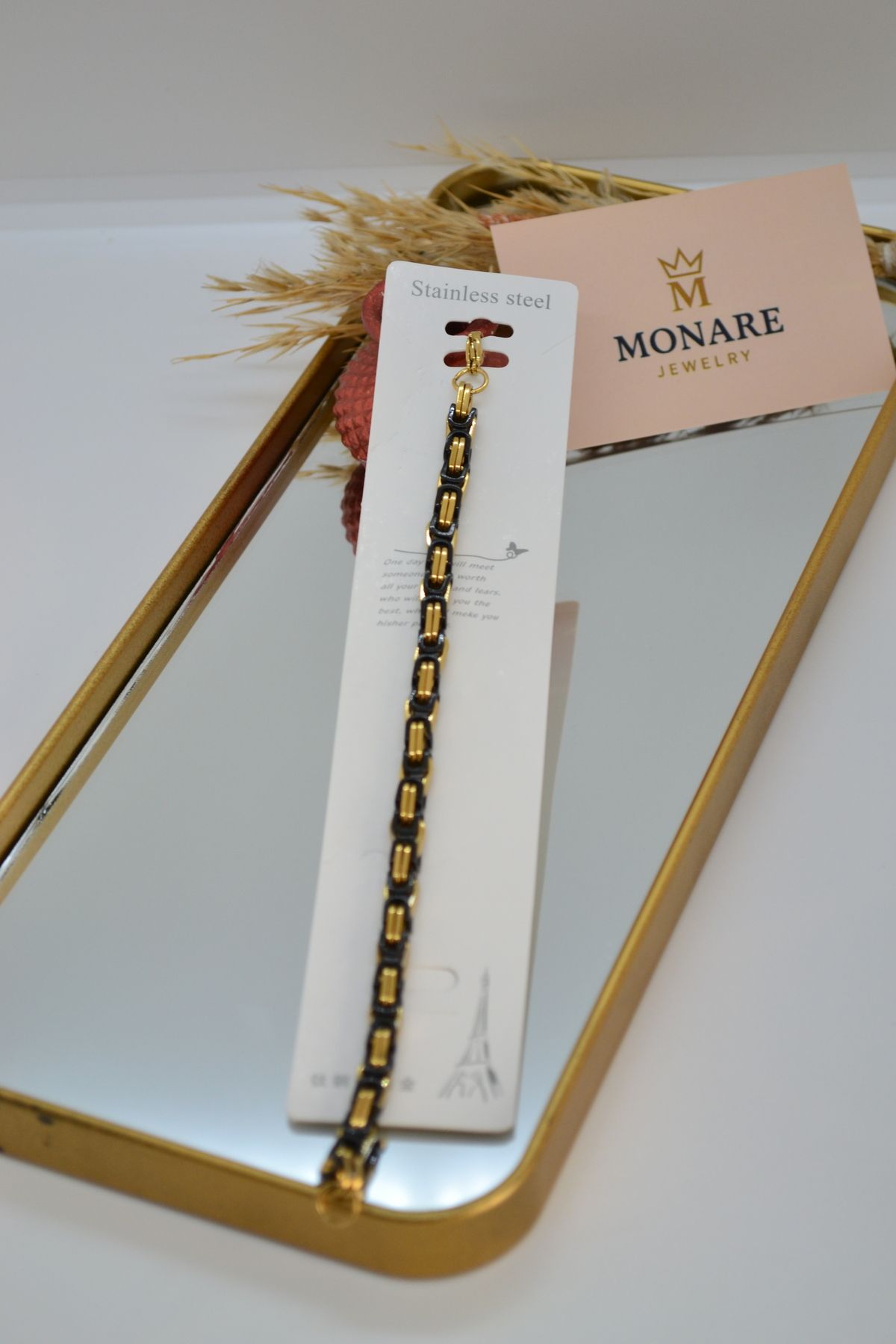 MONARE JEWELRY Monare Kadın Çelik Bileklik Kararmaz Suya Dayanıklı Antialerjik