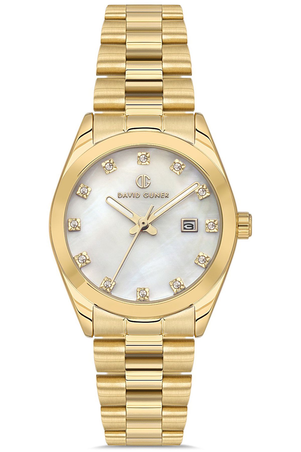 DAVID GUNER DAVİD GÜNER KADIN KOL SAATİ DG-8500LA-B1 32 MM GOLD