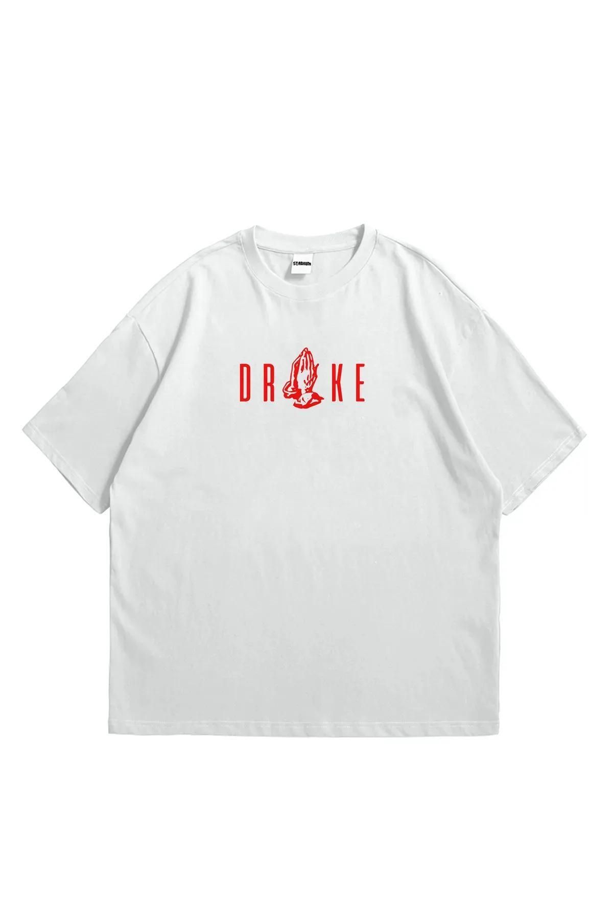 Koklonmoda Büyük Beden Unisex Drake Baskılı Oversize T-Shirt