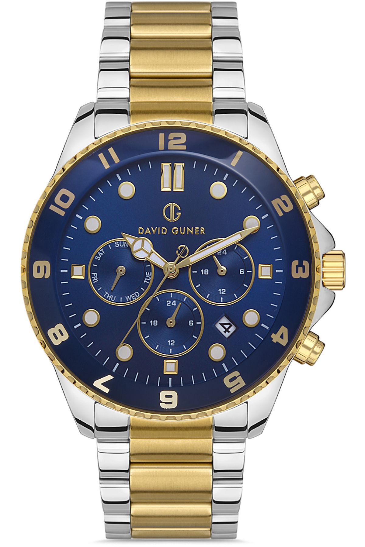 DAVID GUNER DAVİD GÜNER ERKEK KOL SAATİ DG-8243GA-D3 44 MM METAL-GOLD