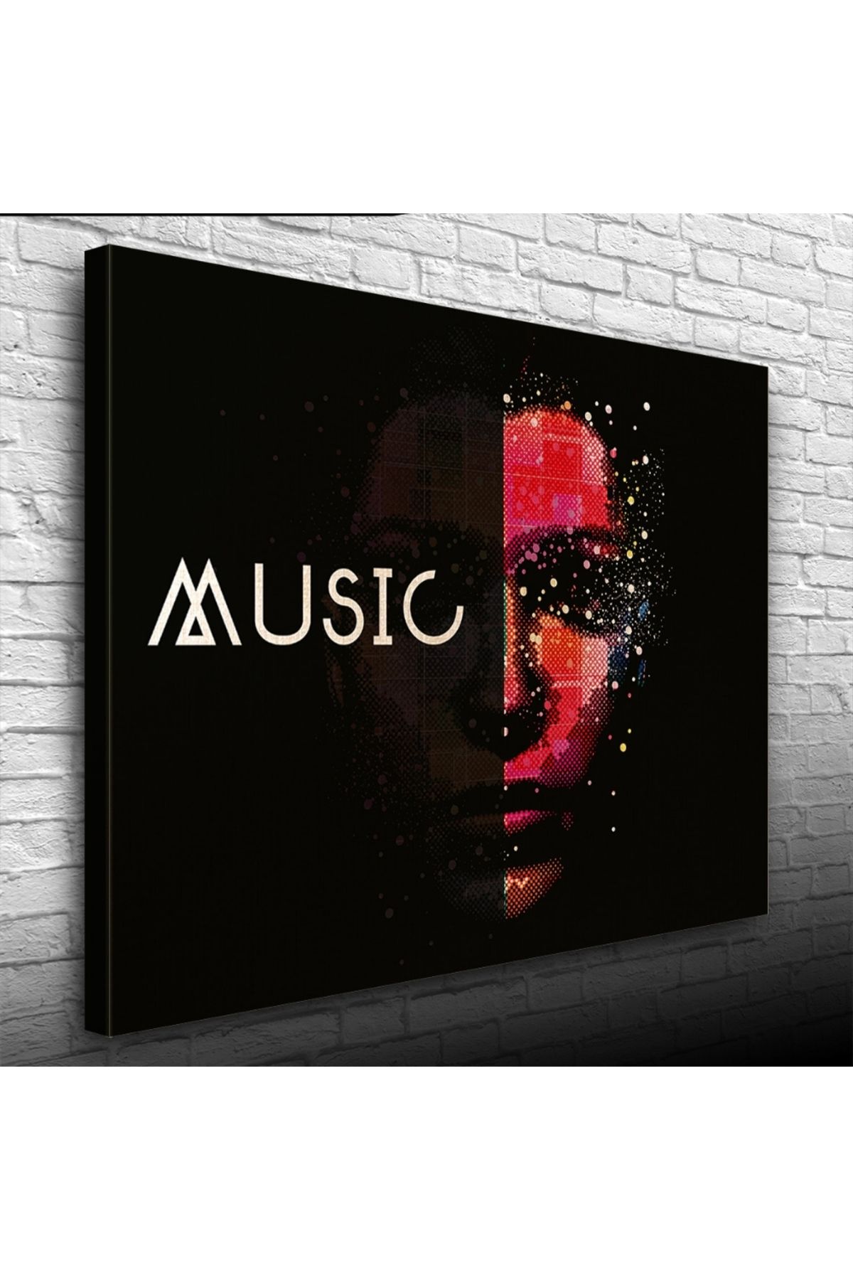 Kanonik Education Music Afiş Siyah Kırmızı Tonlarda Kanvas Tablo 50 x 70