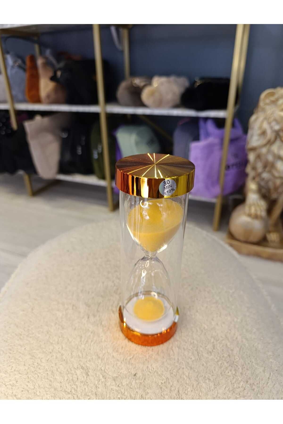 Hane ✨ Göz Alıcı Metalik Kapaklı Kum Saati - Zamanınıza Stil Katın, Odaklanmanızı Güçlendirin! ✨