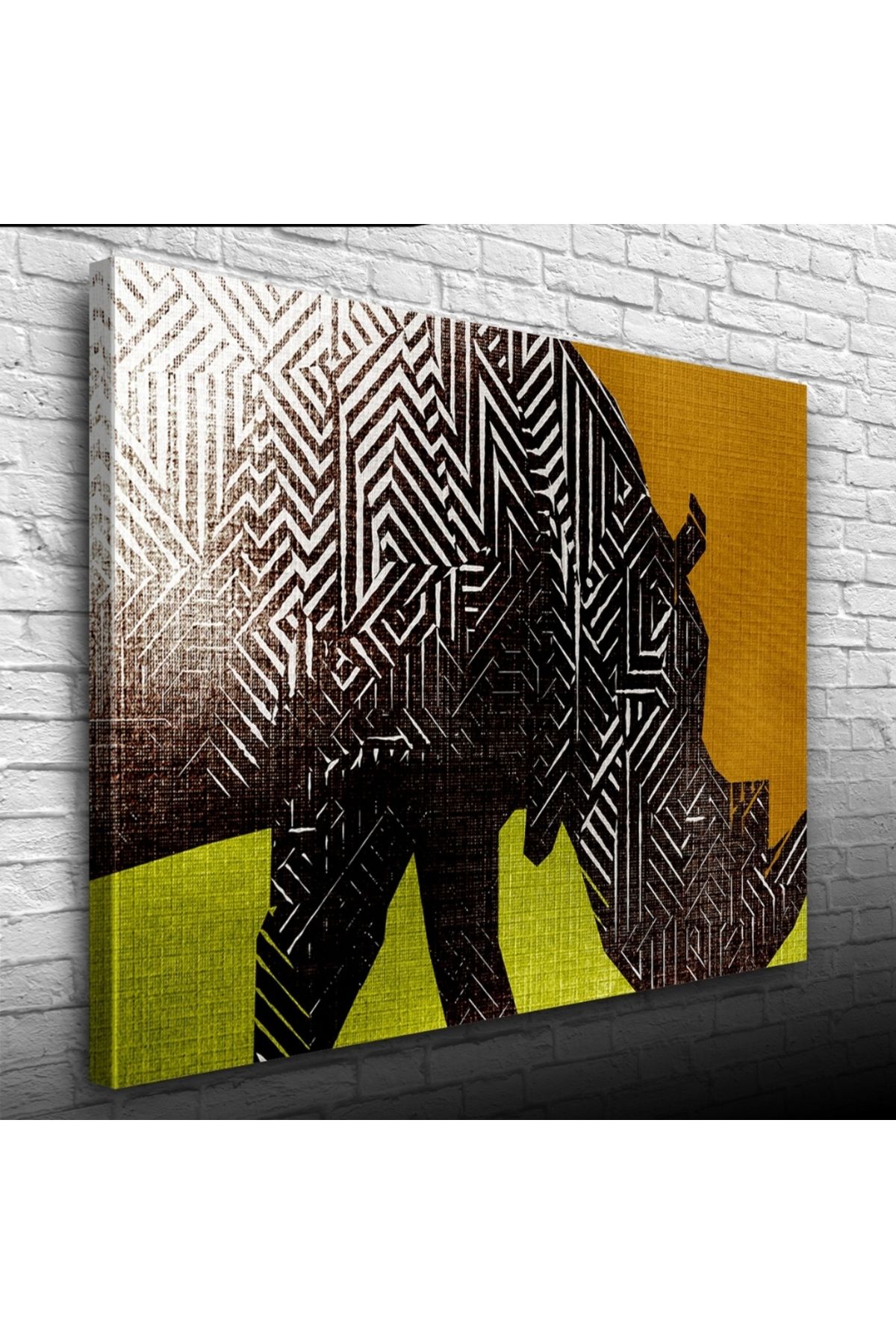 Kanonik Education Dijital Efektli Hipopotam Dekoratif Kanvas Tablo 50 x 70