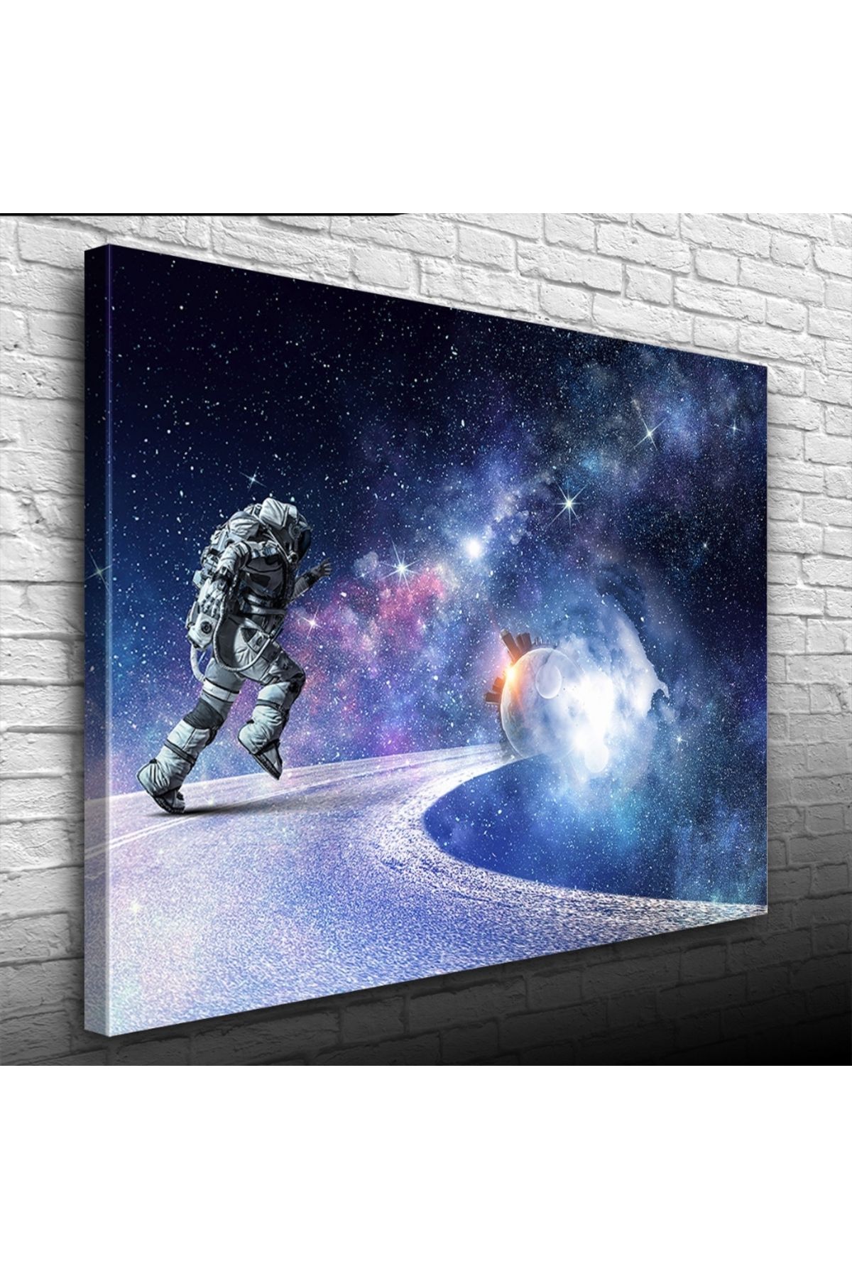 Kanonik Education Yolda Koşan Astronot, Uzay Temalı Kanvas Tablo 50 x 70