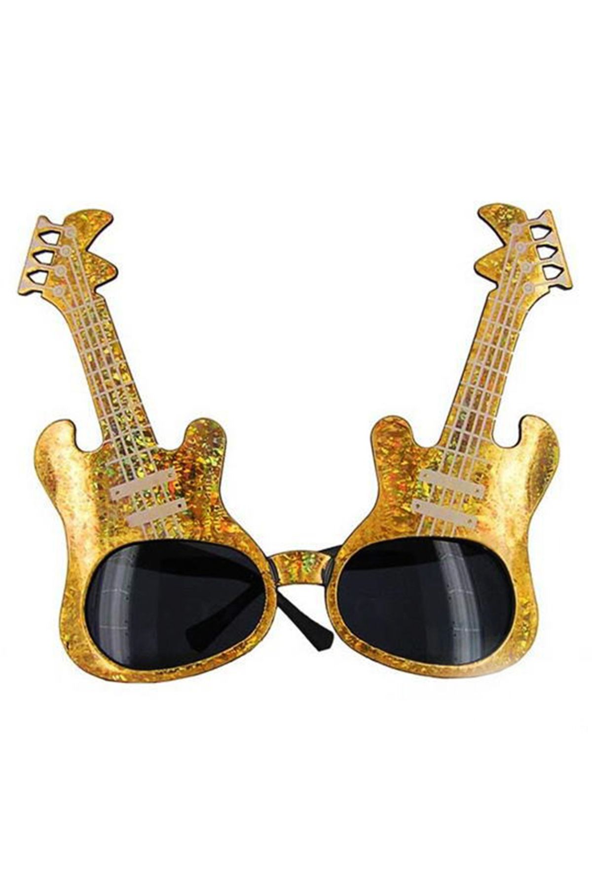 D&M Life Collection Altın Renk Gitar Şekilli Parti Gözlüğü