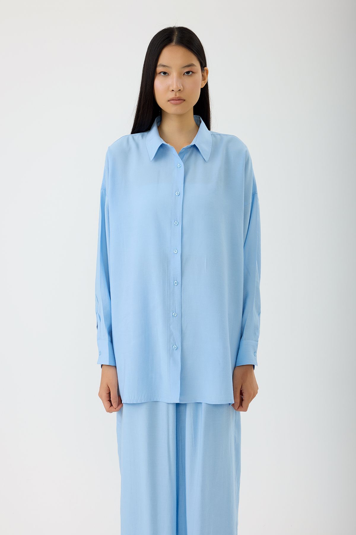 SEVİLEN Oversize Modal Gömlek