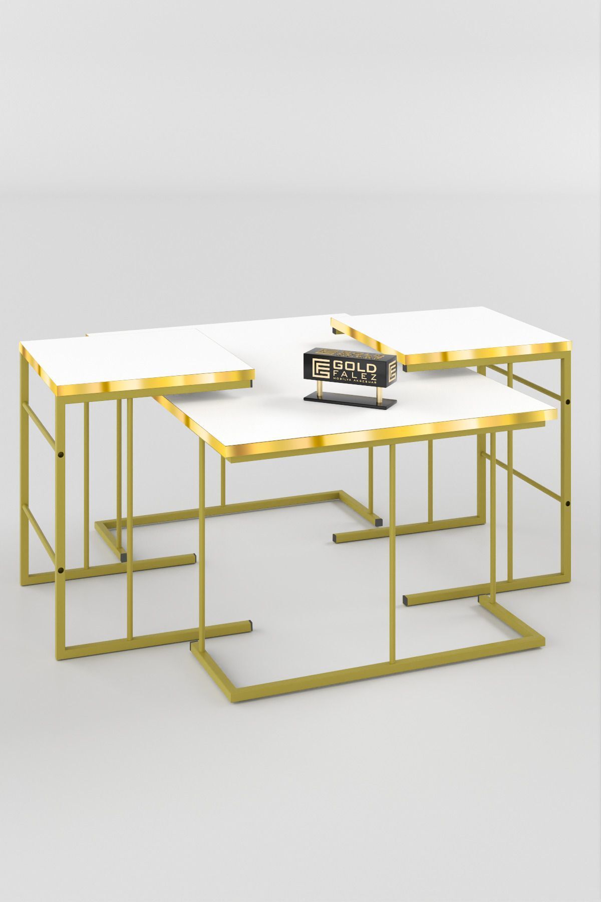 Kanonik Education ORTA SEHPA VE ZİGON SEHPA SOLO SET GOLD BEYAZ