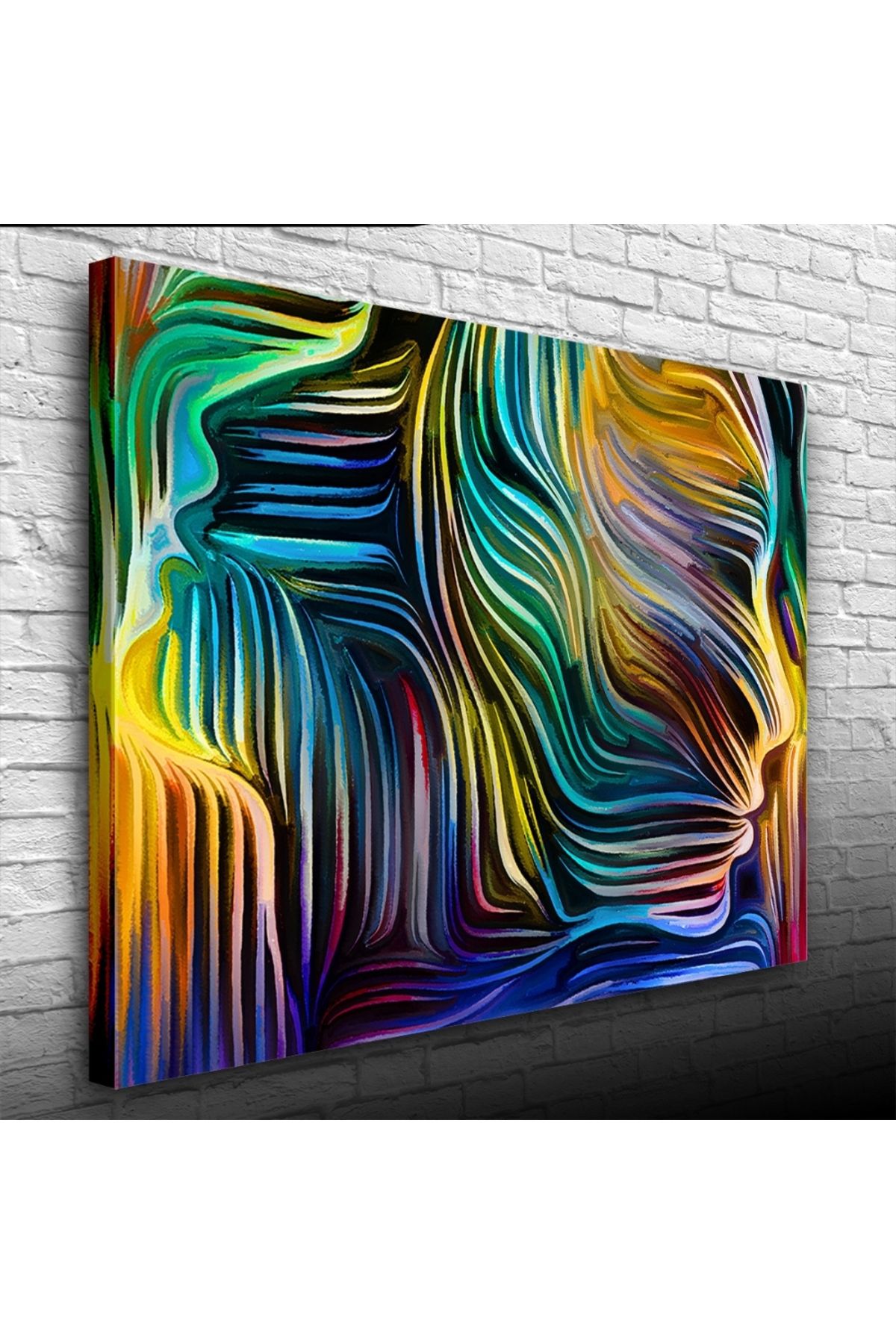 Kanonik Education Dekoratif Renkli Hologram İnsan Silueti Kanvas Tablo 50 x 70