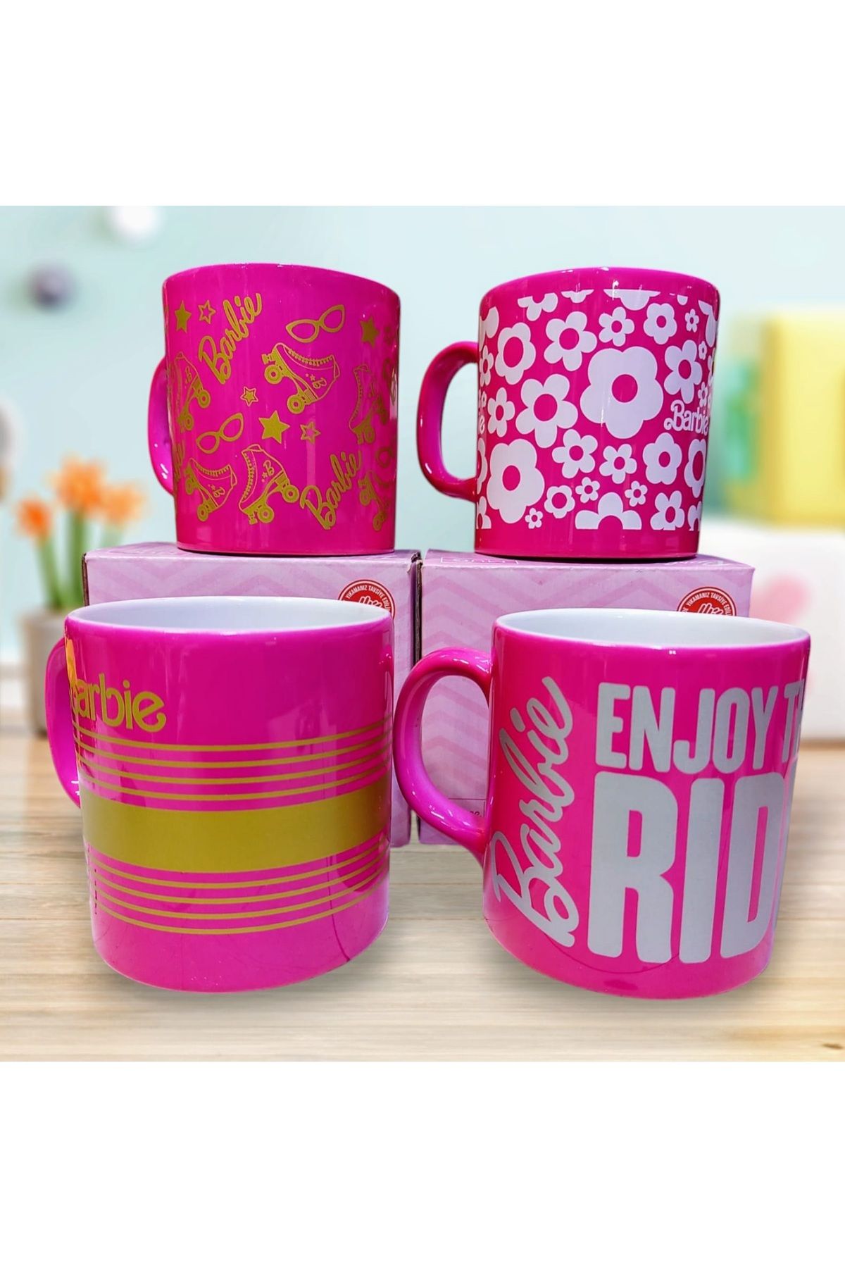 izmir yazici servis Lisanslı Barbie 330 Ml Kupa Mug Latte Fincanı 1 Adet Hediyelik