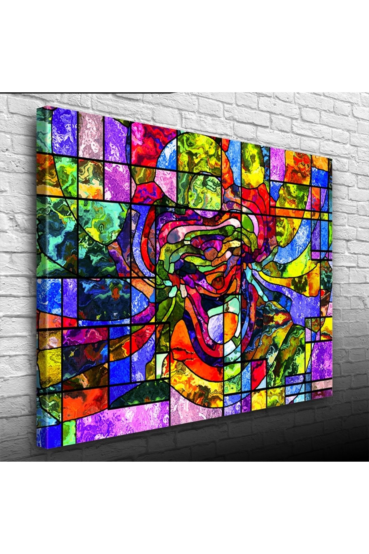 Kanonik Education Renklerin Dansı Soyut Çalışma Kanvas Tablo 50 x 70