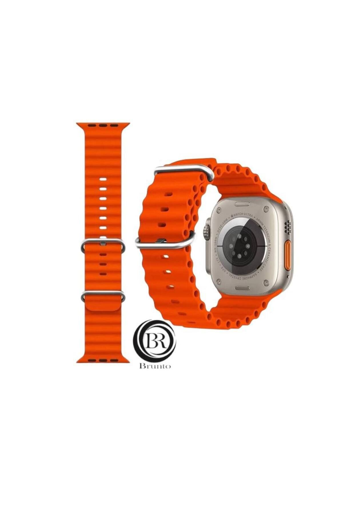 Bruntoo BR Apple Watch Series Ultra 10/9/8/7/6/5/4/SE/3/2/1 49mm-46mm-45mm-44mm-42mm Ocean Loop Silikon kordon