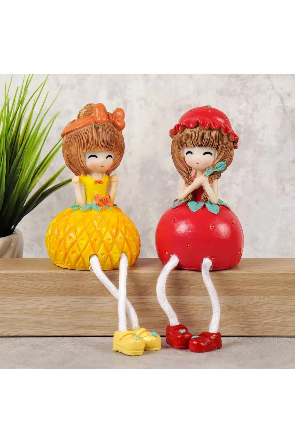 SerenityHaven Ayakları Sallanan Ananas Çilek Gövdeler Biblo Dekoratif Hediye Ürün Vitrin Süsü Ev Hediyesi 20 Cm.