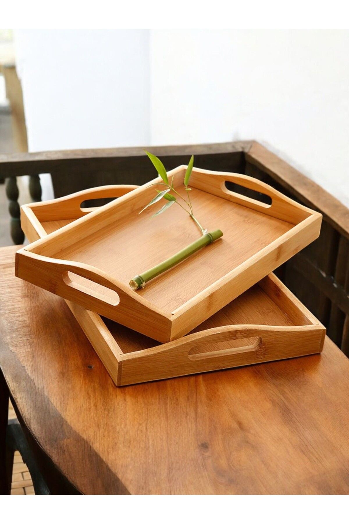 LUMİNA Bambu Küçük Boy Tepsi 1 Adet 30 x 19,5 x 5 cm