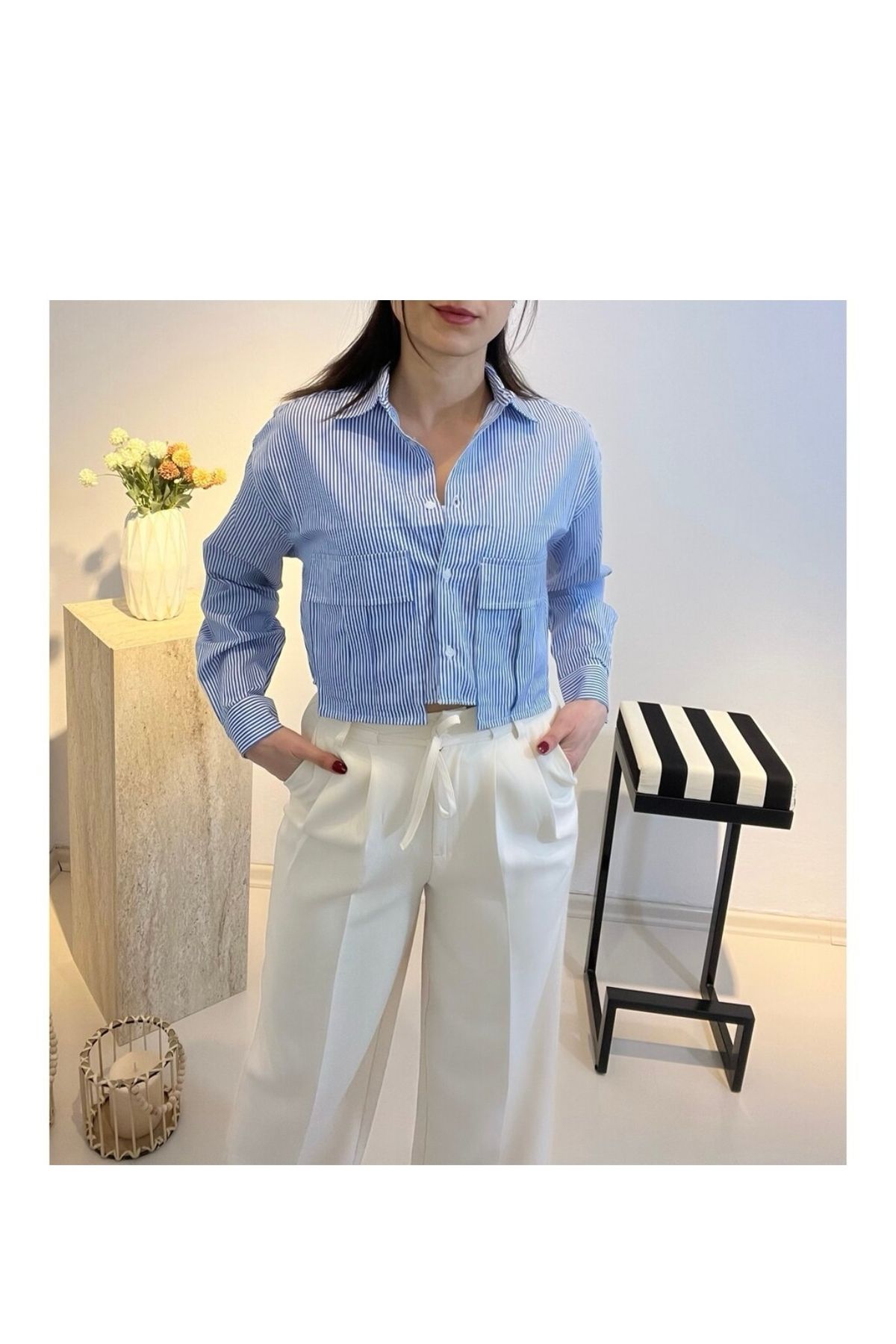 Butik Krem kumas pantolon