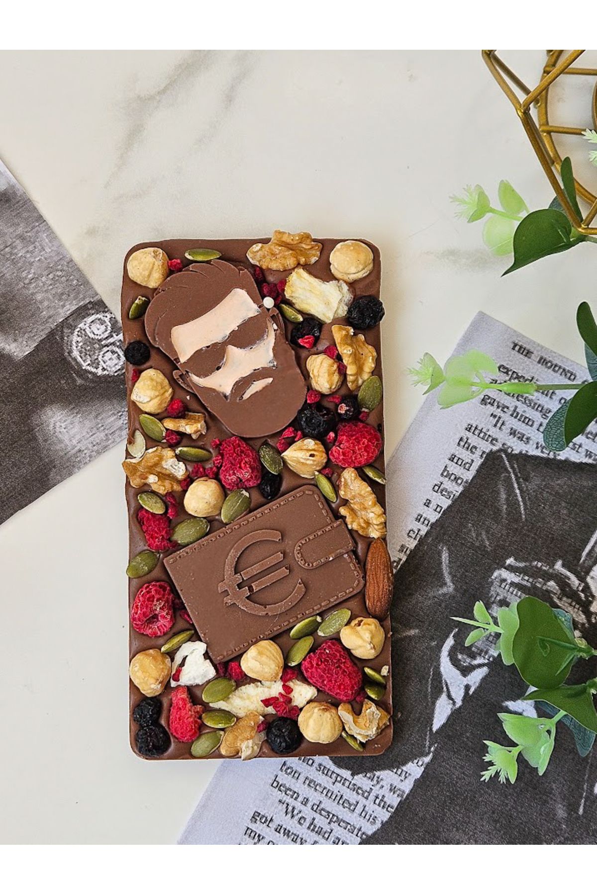 ksana choco Belçika Çikolatası ile El Yapımı Butik Hediye Tablet – Özel Tasarım | Babalar Günü Hediyesi