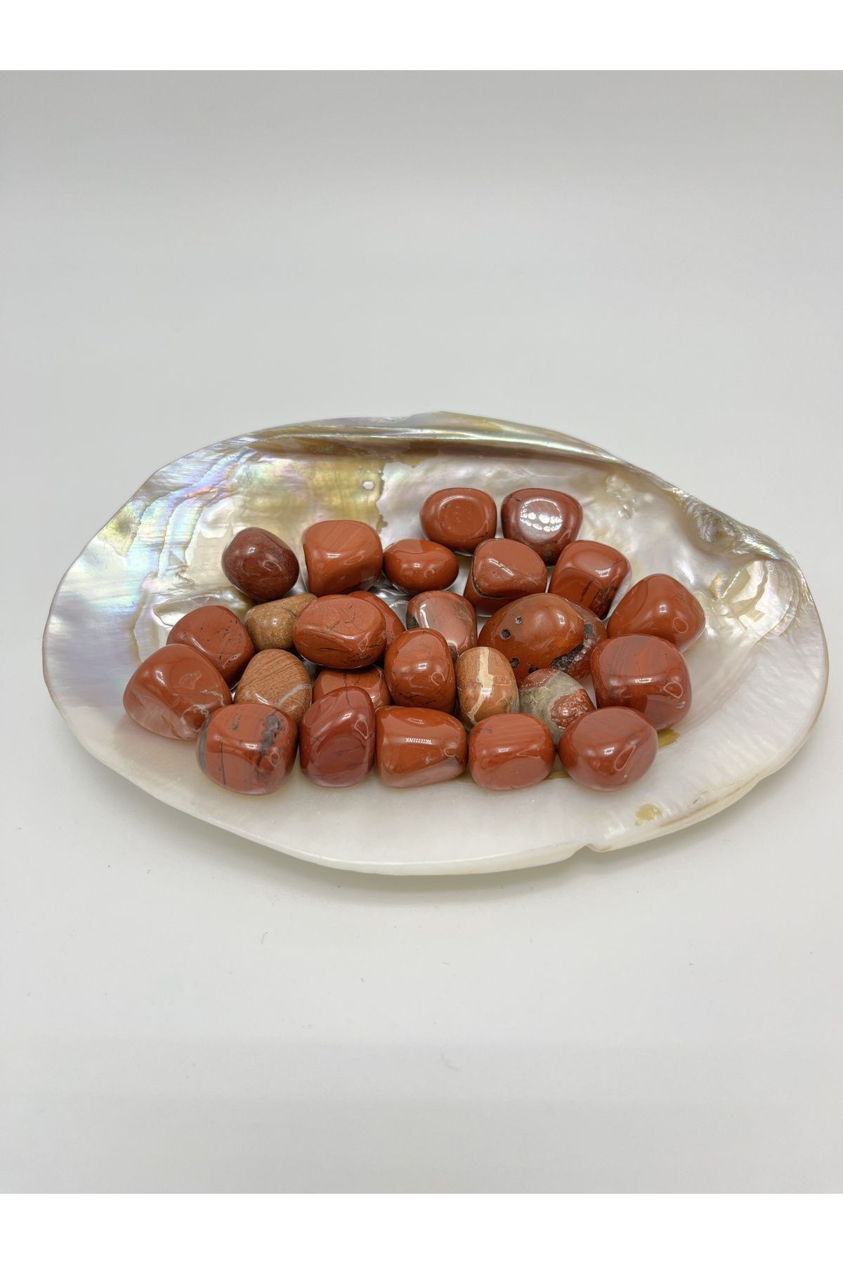 SerenityHaven Sertifikalı Kırmızı Jasper Tımbıl Doğal Taş (1 Adet )