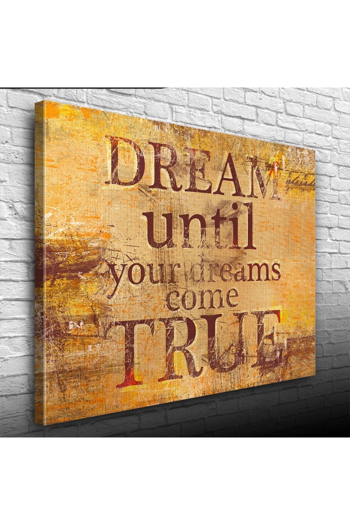 Kanonik Education Dream Until Afiş Kahverengi Tonlarda Kanvas Tablo 50 x 70
