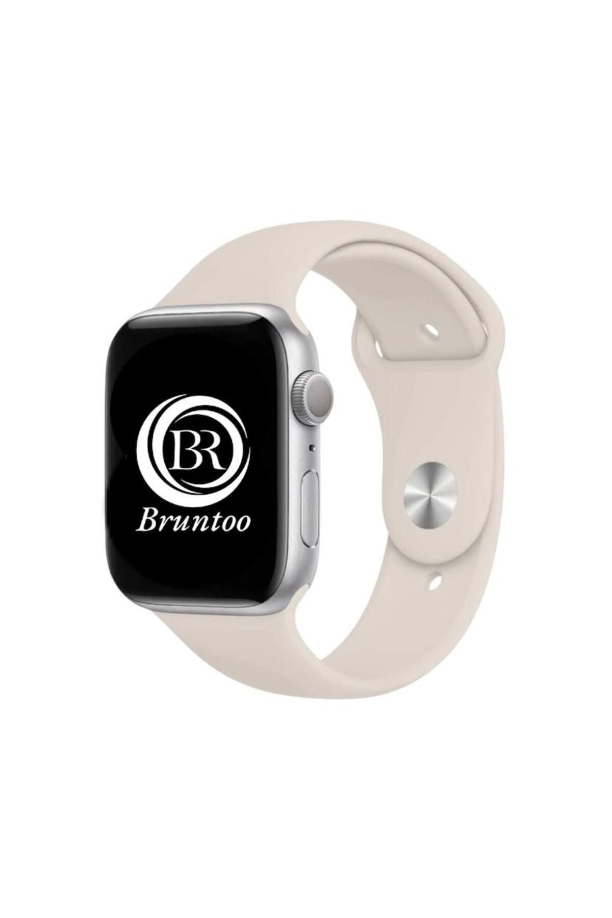 Bruntoo BR Apple Watch Series Ultra 10/9/8/7/6/5/4/SE/3/2/1 49mm-46mm-45mm-44mm-42mm M/L Beden Silikon kordon
