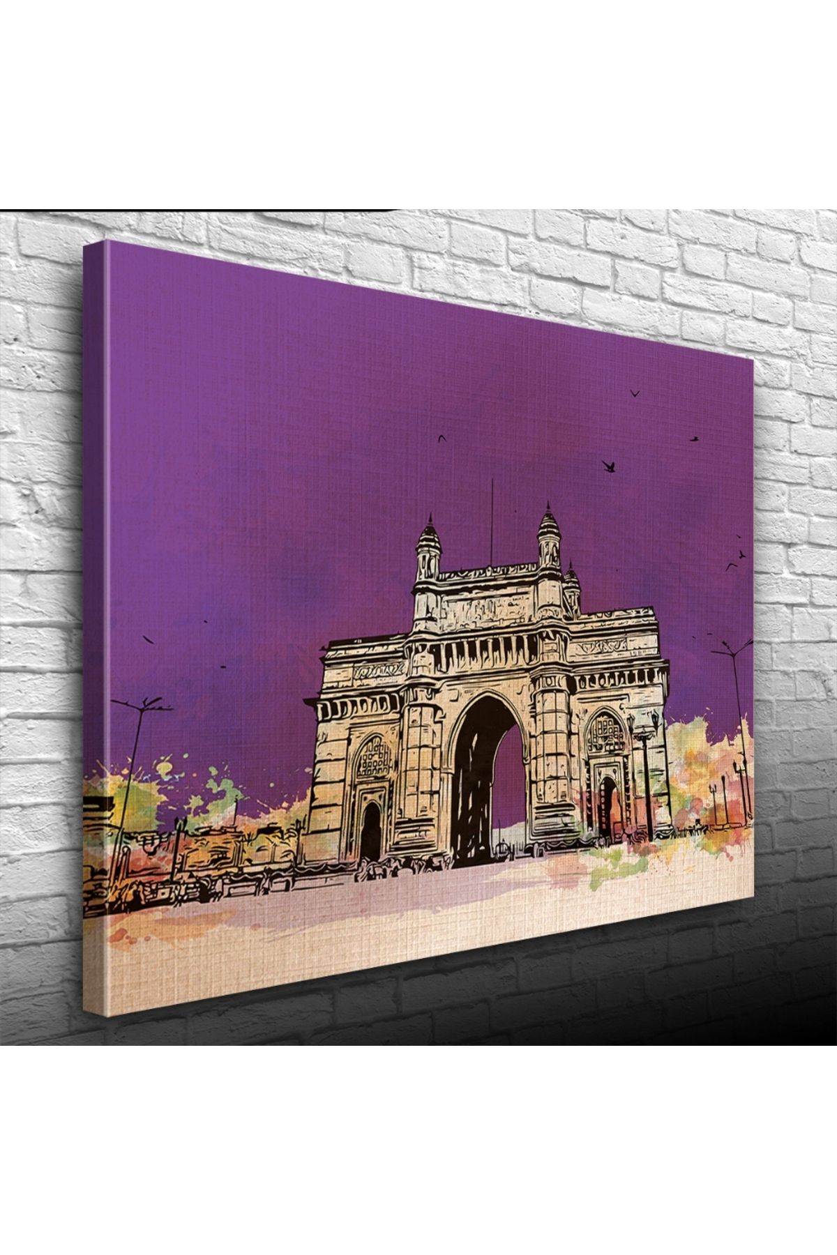 Kanonik Education Tarihi Gateway of India Anıtı Kanvas Tablo 50 x 70