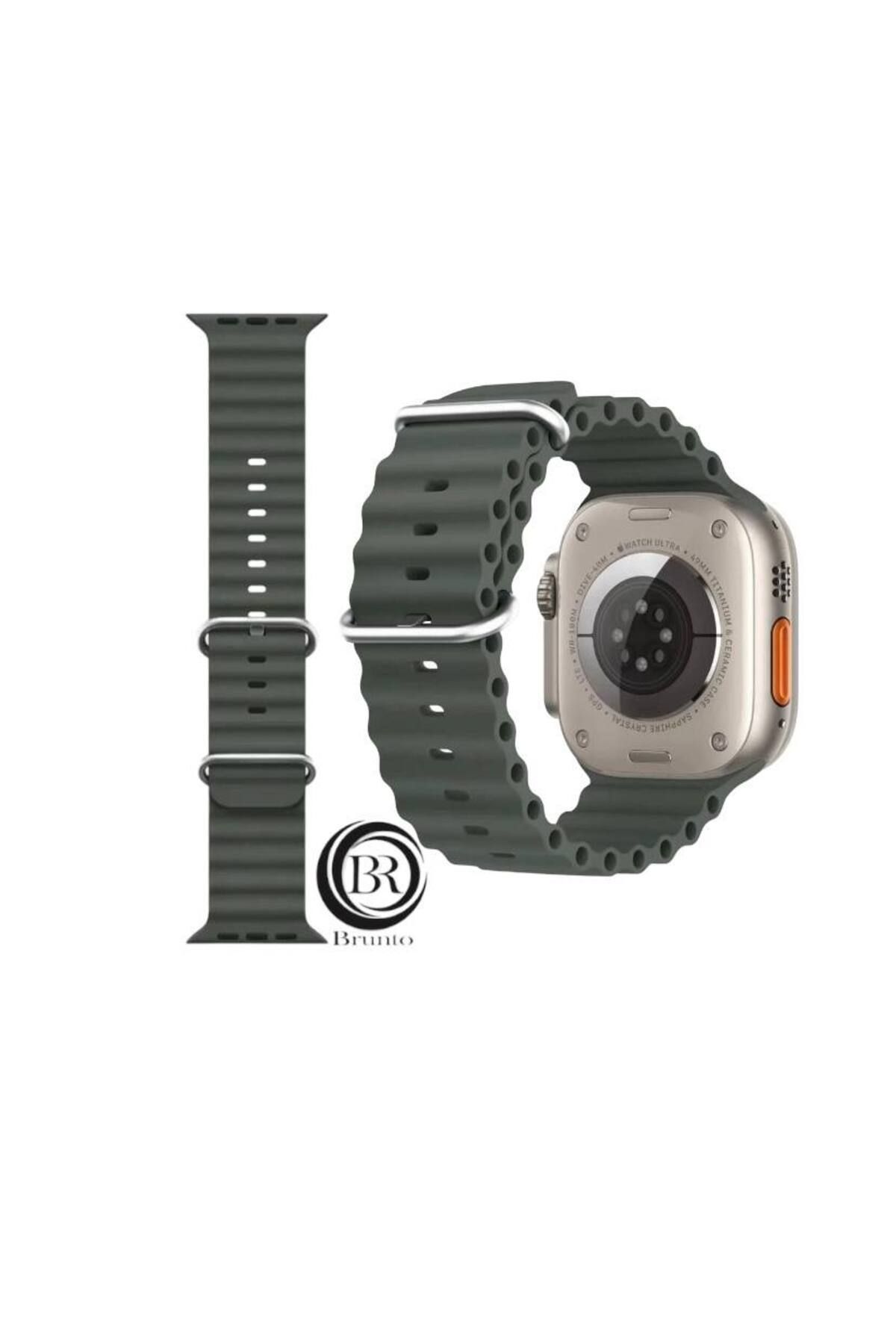 Bruntoo BR Apple Watch Series Ultra 10/9/8/7/6/5/4/SE/3/2/1 49mm-46mm-45mm-44mm-42mm Ocean Loop Silikon kordon