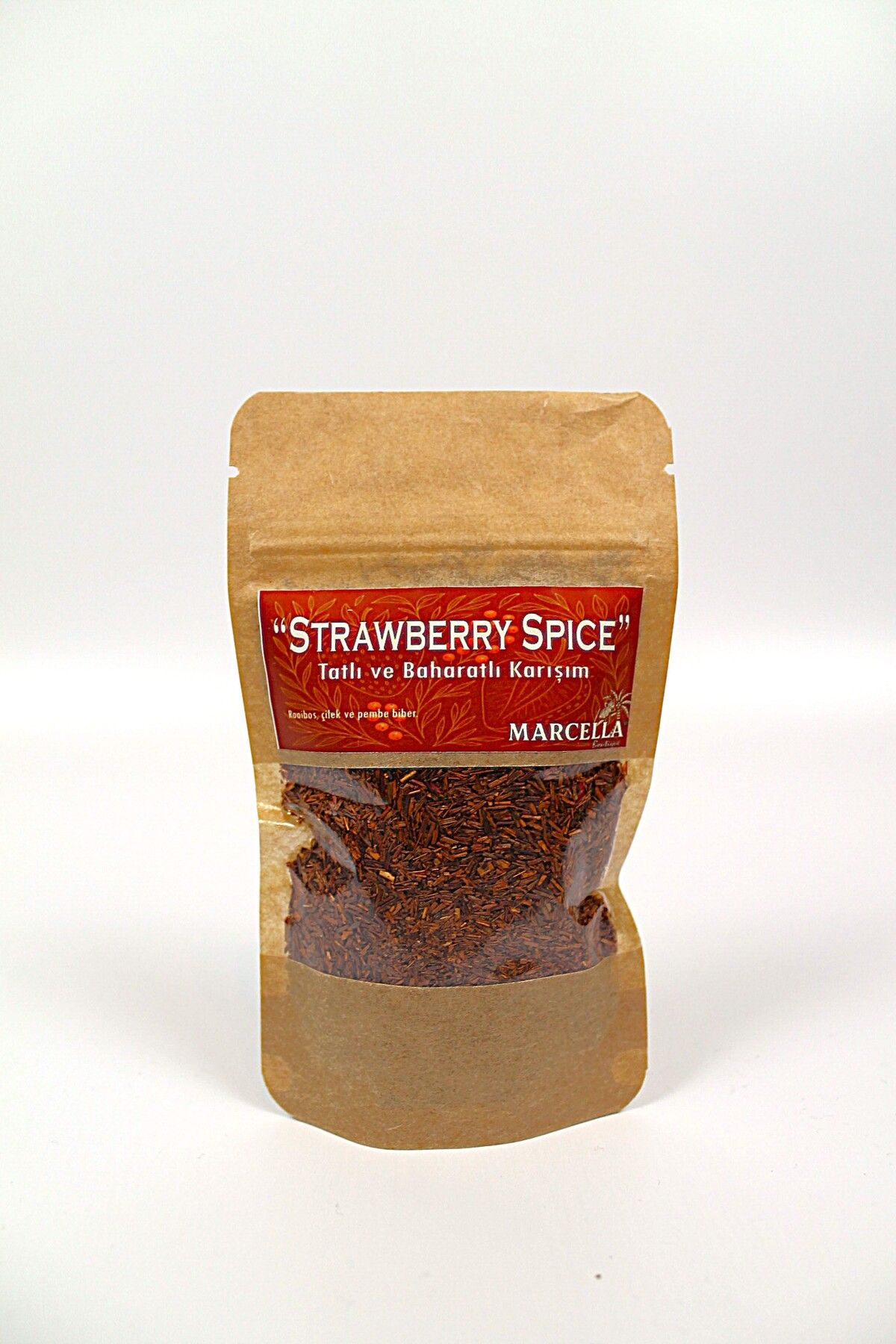 Marcella Goods "Strawberry Spice" - Çilek ve Pembe Biberli Rooibos Karışımı | 30g