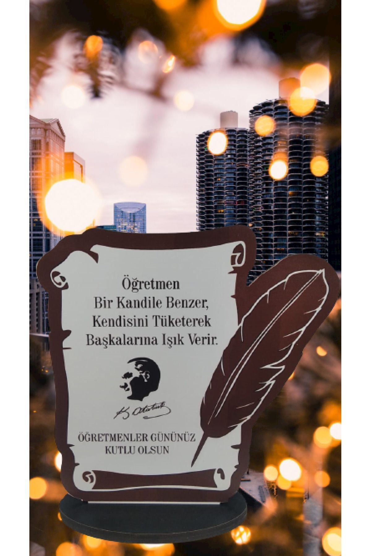 SerenityHaven 24 Kasım Öğretmenler Günü Özel Tasarımlı Biblo