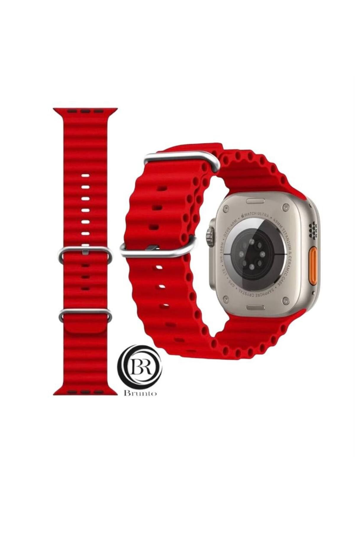 Bruntoo BR Apple Watch Series Ultra 10/9/8/7/6/5/4/SE/3/2/1 42mm-41mm-40mm-38mm Ocean Loop Silikon kordon