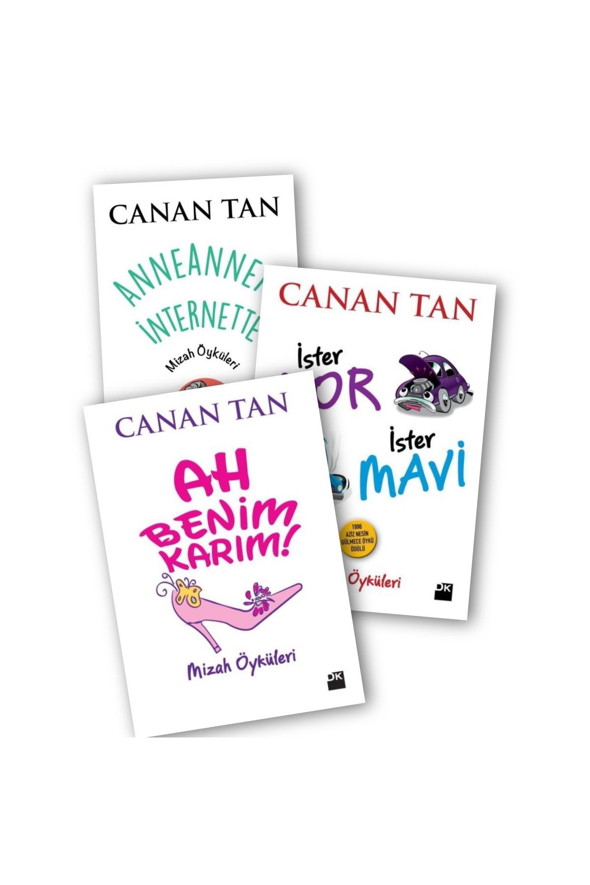 Doğan Kitap Anneannem İnternette - İster Mor İster Mavi - Ah Benim Karım Canan Tan 3 lü Kitap Seti