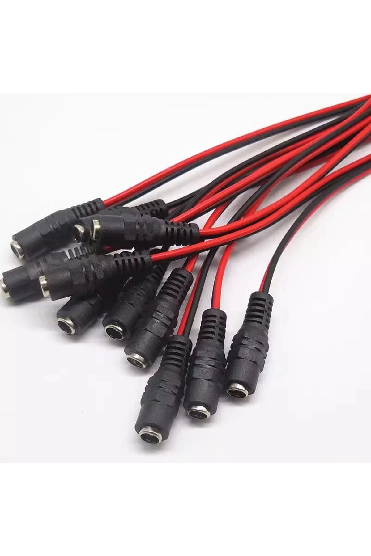 Lingzha TK34 5.5x2.5mm Dişi DC Güç Kablosu 70 Adet 25cm Power Uzatma Kablosu PLX-14275