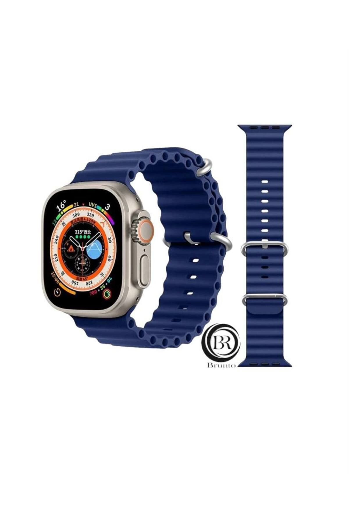 Bruntoo BR Apple Watch Series Ultra 10/9/8/7/6/5/4/SE/3/2/1 42mm-41mm-40mm-38mm Ocean Loop Silikon kordon