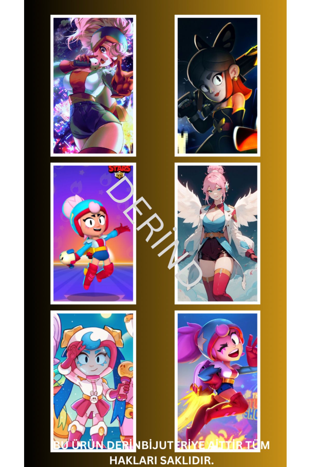 DERİND Brawl stars Janet Sticker Özel Üretim 8 adet 7.5 x 10cm
