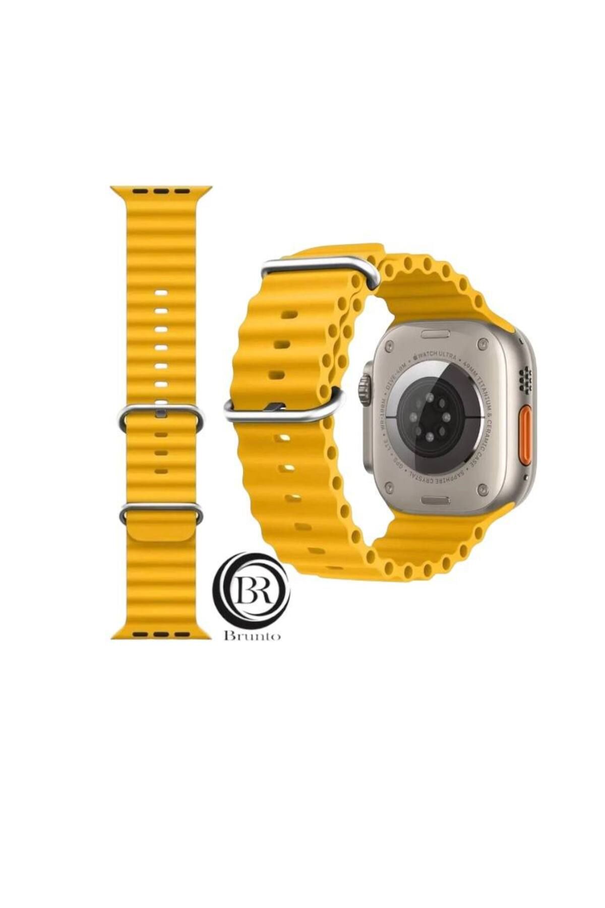 Bruntoo BR Apple Watch Series Ultra 10/9/8/7/6/5/4/SE/3/2/1 42mm-41mm-40mm-38mm Ocean Loop Silikon kordon