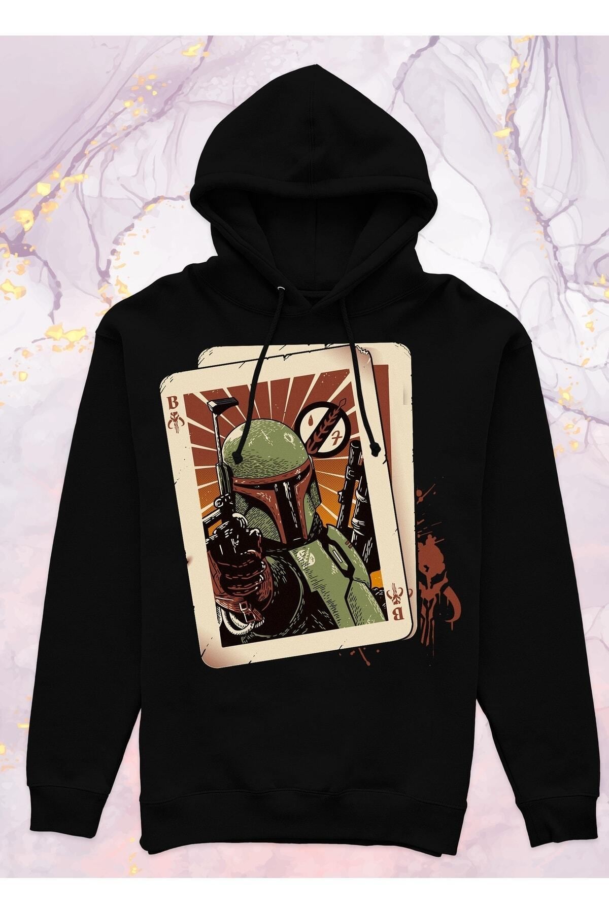 Pisa Art Star Wars - Boba Fett - Cepsiz Kapüşonlu Sweatshirt