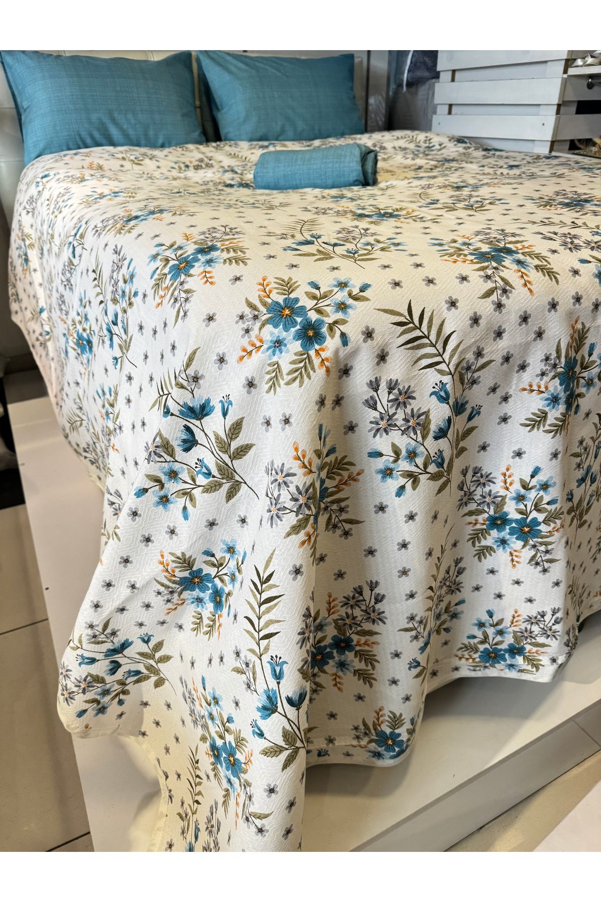 ŞENER HOME-Pigeon Patterned Sheet Elastic Single Pique Set 6