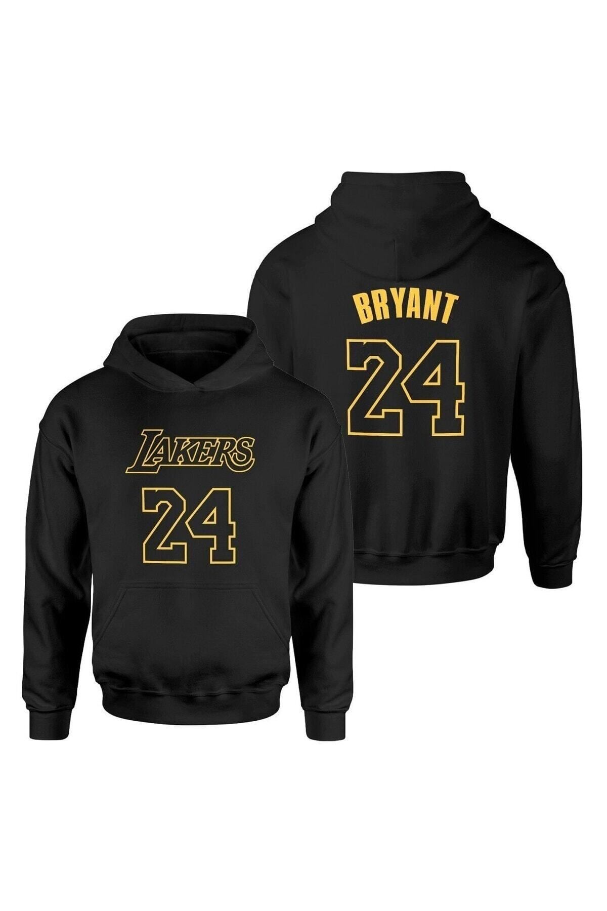 Pisa Art Kobe Bryant Black-Gold Siyah Forma Hoodie