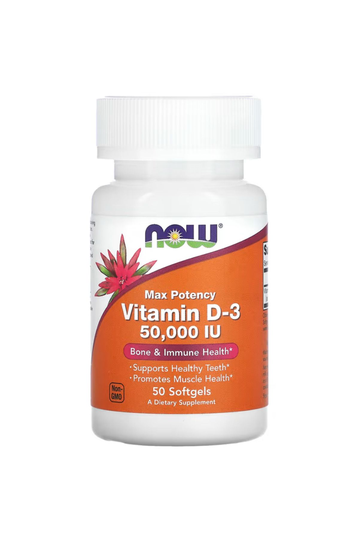 Now Foods , Vitamin D-3, Max Potency, 50,000 IU, 50 Softgels