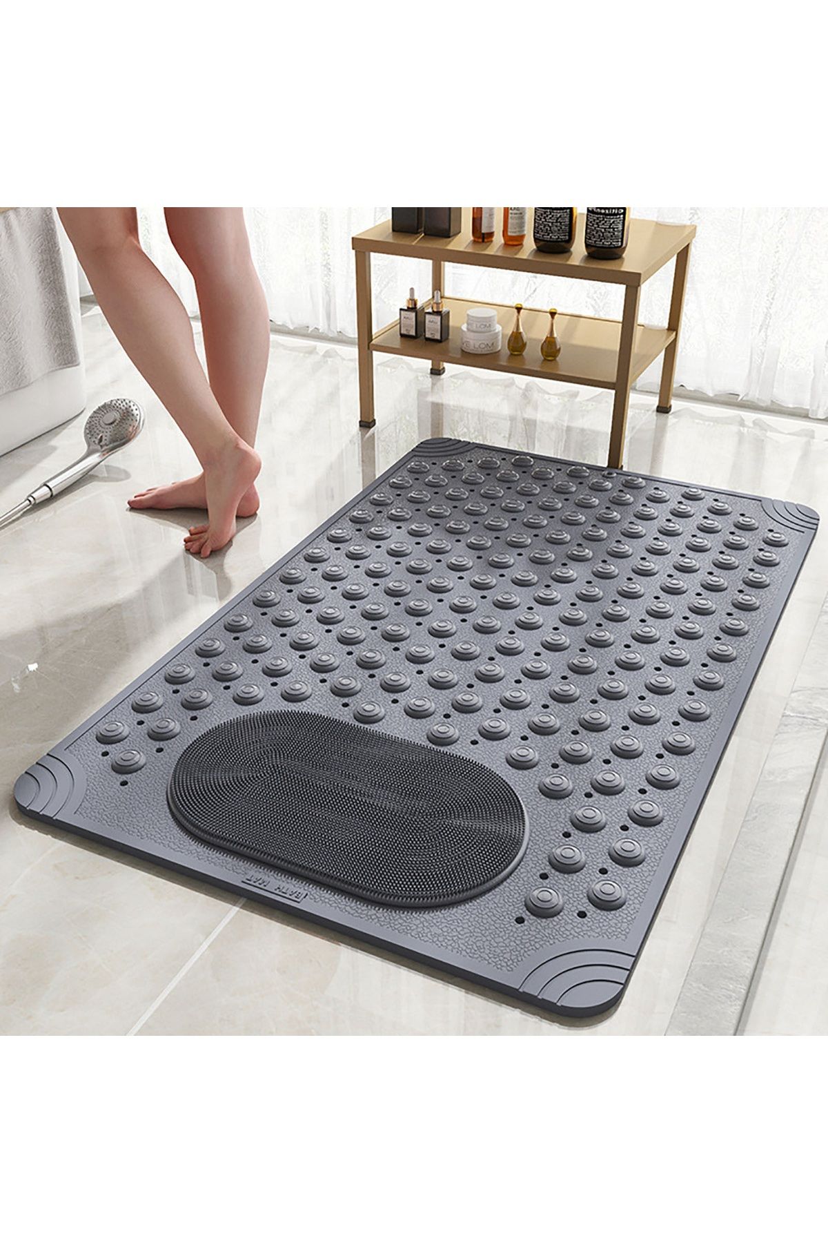 MAİN SHOP Duşa Kabin Küvet Içi Banyo Paspası 36 X 69,5 Cm Vantuzlu Banyo Ve Duş Kaydırmazı M-162